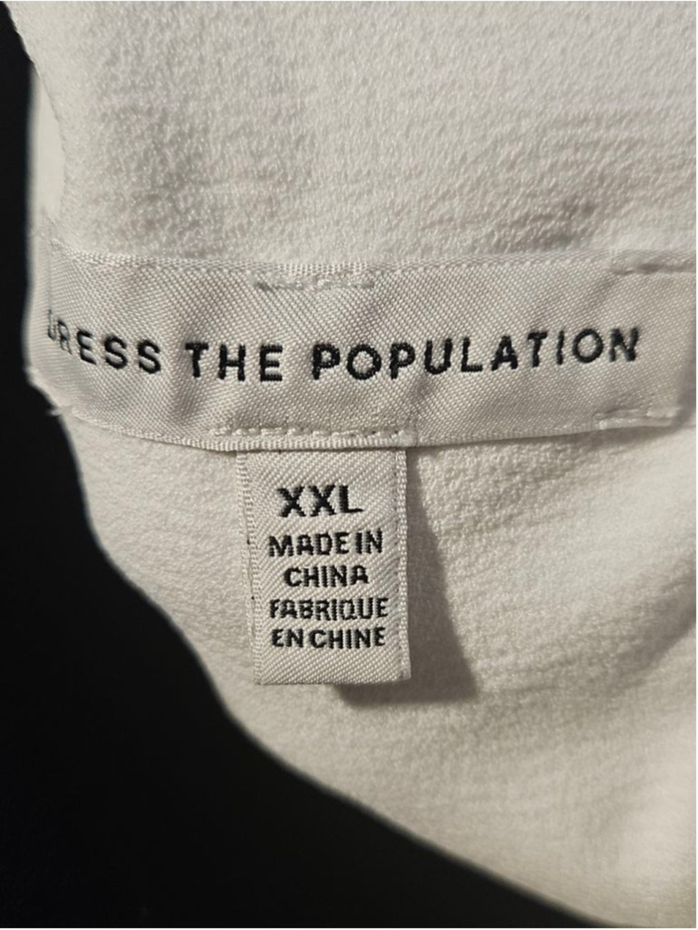 DRESS THE POPULATION White One Shoulder Dress XXL - Picture 9 of 9